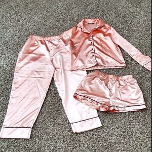 Pink Satin 3 piece set